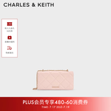 CHARLES&KEITH质感菱格链条小方钱包女包包女包生日礼物送女友CK6-10680924 SOFT PINK浅粉色 XS