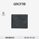 个乐经典羊皮短款钱包手工真皮多卡位卡夹卡包情侣礼物 经典黑（小男孩）