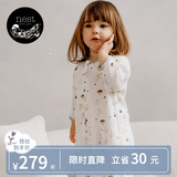 nest designs婴儿睡袋婴幼儿竹棉纱布宝宝睡袋用品分腿防踢被四季通用四层双层 幸运鹅-双层（建议室温26-28℃） 90码(建议身高80-90cm)年龄1.5-2岁