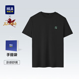 海澜之家短袖T恤男马年发财凉感短袖男夏季 黑色（净色） 【专属礼袋】 5XL 195/112A 推荐211~220斤