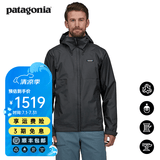 巴塔哥尼亚（Patagonia）男士T3硬壳3L连帽防雨透气夹克冲锋衣torrentshell  Jkt 85241 BLK XL 185/190(CM) 92/102(KG)