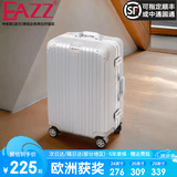 EAZZ【一体铝框｜退换免费】行李箱铝镁合金拉杆箱旅行箱登机密码皮箱 高端 铝框-白色 20英寸 登机箱 签约商务手提箱