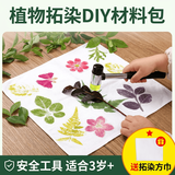 苏拉达(Surada)植物拓染材料包 手工diy树叶敲拓染锤子扎染方巾布料儿童拓印套装植物绘画diy工具包sd261