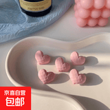夏季日韩甜美手工发夹发卡粉色系草莓水果编发头饰山茶花边夹发饰 F8073-5#粉色爱心/1只