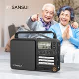 山水（SANSUI） 收音机老人便携式可充电插卡音箱户外迷你小音响无线蓝牙音箱随身听音乐播放器广播唱戏机评书机 M36黑色【标配版+全播段】