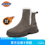Dickies女士雪地靴女靴冬季加绒加厚短靴保暖棉鞋靴子 驼色 35 