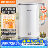 苏泊尔（SUPOR）电热水壶 烧水壶电水壶 2.2L大容量316L不锈钢 无缝内胆  2200W大功率速沸 SW-22J02L