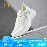 361°运动鞋女夏季透气轻便通勤休闲厚底减震慢跑步鞋女682322205F-3