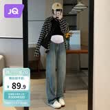 婧麒（JOYNCLEON）孕妇裤夏季休闲外穿打底阔腿牛仔裤小个子 复古蓝XXL jyk26751
