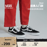 VANS范斯官方 线上专售Ward黑色个性街头复古百搭女鞋板鞋 黑色 34.5