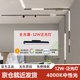 佼佼者（JIAOJIAOZHE）磁吸轨道灯嵌入式灯槽无主灯照明客厅轨道射灯led导轨灯12W泛光灯