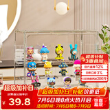 安尔雅手办收纳盒泡泡玛特盲盒展示盒玩具展示架 透明三阶梯1只装