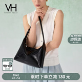 VANESSA HOGAN VH女包冉冉hobo包通勤手提包油蜡牛皮斜挎单肩包生日礼物送女友