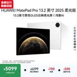 HUAWEI MatePad Pro 13.2英寸 2025 柔光版华为平板电脑OLED柔性护眼屏学习办公创作12+512GB WiFi 宣白