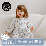nest designs婴儿睡袋婴幼儿竹棉纱布宝宝睡袋用品分腿防踢被四季通用四层双层 悠哉虎-双层（建议室温26-28℃） 100码(建议身高90-100cm)年龄2-3岁