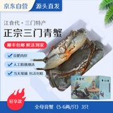 【活蟹】江食代三门青蟹 全母红膏蟹【5-6两/只】3只鲜活螃蟹海鲜礼盒自营水产源头直发