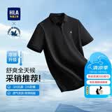 海澜之家短袖POLO衫男26新马年敦煌系列凉感短袖男夏季黑色L
