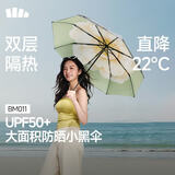 蕉下（beneunder）防紫外线遮阳伞太阳伞防晒伞三折双层黑胶晴雨伞BM011月雾