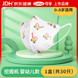 可孚婴幼儿一次性医用外科口罩3D立体幼儿0-3岁口罩儿童4-12岁口面罩 【0-3岁】挖掘机 2盒-60只独立包装