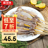 富海锦鱿鱼半支串净重440g10-12串 轰炸大鱿鱼烧烤火锅食材海鲜生鲜送礼