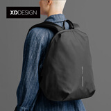 XDDESIGN爱思迪SOFT女士双肩包男士背包书包出差15.6英寸旅行七夕节经典黑