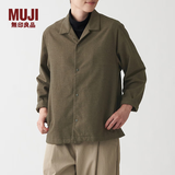 MUJI 男女通用法兰绒开领衬衫长袖休闲百搭衬衣外套纯棉全棉ACA71A1A 褪色米色 S-M 165/88A