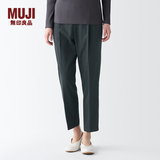 MUJI女式 聚酯纤维 锥形裤 裤子 长裤 休闲裤 BEH17C3A 黑色 M 160/66A