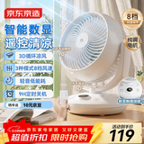京东京造空气循环扇 家用节能小型电风扇四季循环 桌面小风扇空调伴侣大风量宿舍办公室摇头轻音 小云朵pro