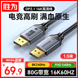 胜为（shengwei）DP2.1满血线80G 16K超高清视频线1.5米DisplayPort电脑连接显示器兼容1.4 ADD2015G