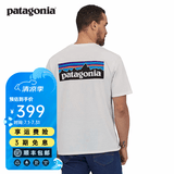巴塔哥尼亚（Patagonia）男女情侣款通勤P-6 Logo混纺棉休闲潮流户外透气短袖T恤 38504 WHI（实物白里透蓝） XL 182/190(CM)  91/101(KG)