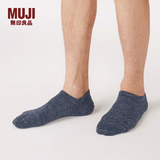 MUJI 男式 合脚直角 运动船袜 F9SA004 烟熏蓝色 25-27cm/40-44码