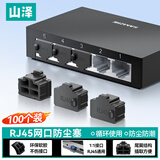 山泽 网口封堵塞 rj45网口防尘塞 防尘防潮网口封堵器 交换机路由器网线接口堵头保护 100个 SZ-WKG100