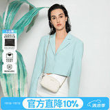 OMI欧米女包经典菱格纹时尚百搭链条小方包淑女斜挎包单肩包手机女包 白色-升级大号（可放手机）