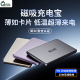 秋谷兔【3C认证丨可上飞机】超薄磁吸充电宝MagSafe合金小巧无线移动电源5000毫安PD20W快充适用苹果 钛合金色/5000mAh