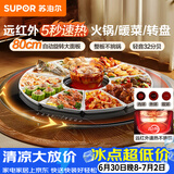 苏泊尔（SUPOR）多功能暖菜板 火锅+饭菜保温板 圆形加热菜板  80CM可旋转餐桌转盘  BZ80RH851J