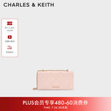 CHARLES&KEITH质感菱格链条小方钱包女包包女包生日礼物送女友CK6-10680924 SOFT PINK浅粉色 XS