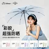 左都（ZUODU）×JDear京东联名防紫外线遮阳伞太阳伞小巧便携彩胶防晒伞晴雨伞