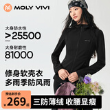 MOLY VIVI修身软壳衣外套女春夏新款户外轻薄防晒服夹克防风防雨水魔力薇薇