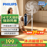 飞利浦（PHILIPS）电风扇落地扇家用14寸七叶轻音台地两用立式电扇3D送风节能大风量遥控定时小风扇ACR2161SFD