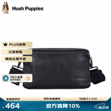 暇步士（Hush Puppies）男士单肩包斜挎包新款时尚户外通勤真皮邮差包牛皮小背包送男友 黑色窄肩带HA-2011708W-5710z