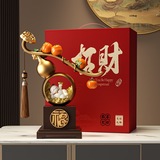 冠珺号新中式柿柿如意葫芦招财猫开业礼物招财摆件开业送礼乔迁新居礼物 【全国仓快速送达】福柿如意【金色】(彩盒款)