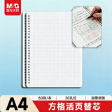 晨光（M&G）文具A4/60张活页本替芯 30孔可拆卸笔记本本子活页纸作业本80g方格内芯单本考试必备APY9N20PB
