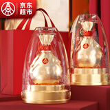五粮液股份出品 喜福盛世日进斗金浓香型优级白酒52度500mL*2瓶送礼礼品