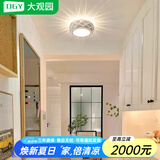 大观园（DGY） 走廊过道吸顶灯简约入户玄关灯具创意led阳台吸顶灯中山灯具O125 1665-暗装22*8cm-三色变光