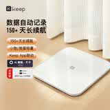 Keep智能秤体重秤蓝牙电子秤家用精准健康多用户识别LED屏幕 小物称重抱婴称重 T2充电款-月光白