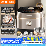 苏泊尔（SUPOR）电饭煲无涂层不锈钢不粘球釜IH大容量4升3-4人家用有钛上盖多功能煮饭 粥智能预约电饭锅40HC7964S
