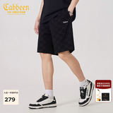 卡宾（CABBEEN）【棋盘格提花】宽松休闲短裤男2024夏新款潮牌运动五 煤黑色01 2XL (185) 54