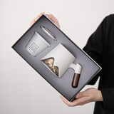 圣比姿泡茶杯茶水分离杯男生父亲生日礼物男士送爸爸老公伴手礼商务礼品 陶瓷水杯办公室高档茶具 白色 送老师长辈退休纪念品实用定制