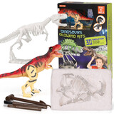 森宝积木恐龙考古化石挖掘玩具模型儿童宝石手工早教手工创意DIY玩具礼物  霸王龙夜光化石+霸王龙模型