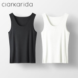 Clarkarida男士背心男莫代尔无痕内穿打底衫运动汗衫透气休闲跨栏健身背心 黑色+白色【背心2件】 2XL (150-170斤)